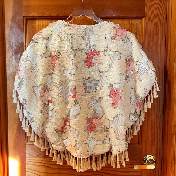 RARE Anthropologie Traffic People Rosie Sequin Kimono - Picture 4 of 8